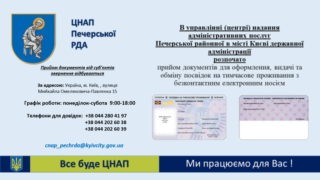 Адреси ЦНАП Києва по районах та графік роботи