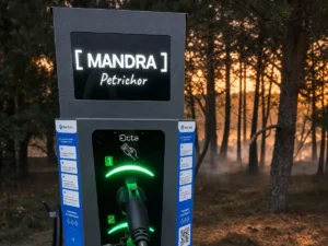 Зарядна станція Octa Smart Wall SW336 у заміському комплексі Mandra Petrichor, Забуяння